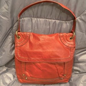 Vintage Fossil Genuine Red Leather Bag